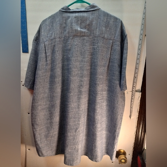St. John’s Bay 30% Linen Classic Fit XXL Blue Business Casual Shirt Office Event - Picture 4 of 15